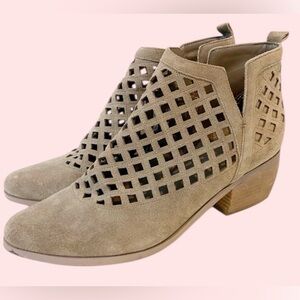 Crown Vintage Taupe Cutout Ankle Boots